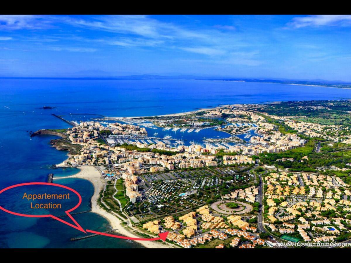 Residence Le Neptuna T2 Direct Plage Wifi Clim Агде Екстериор снимка